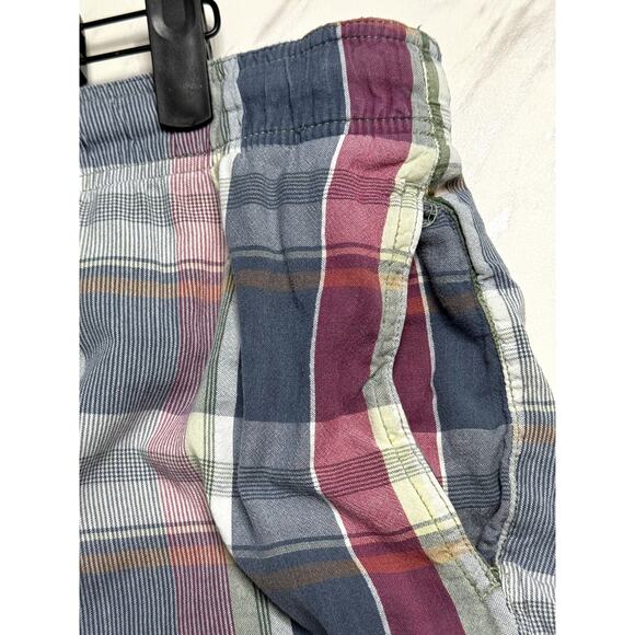 Vintage 1946 WASHED STONED & BEATEN Men's Draw String Plaid Shorts Size Large - Picture 4 of 11